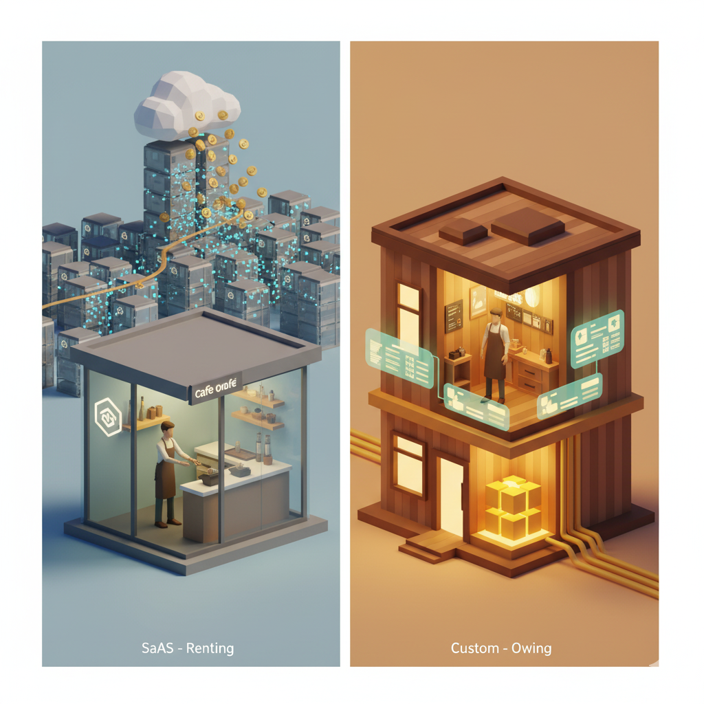 Perbandingan: Sistem POS Kustom (Codeloka) vs. POS Langganan (SaaS) untuk Kafe